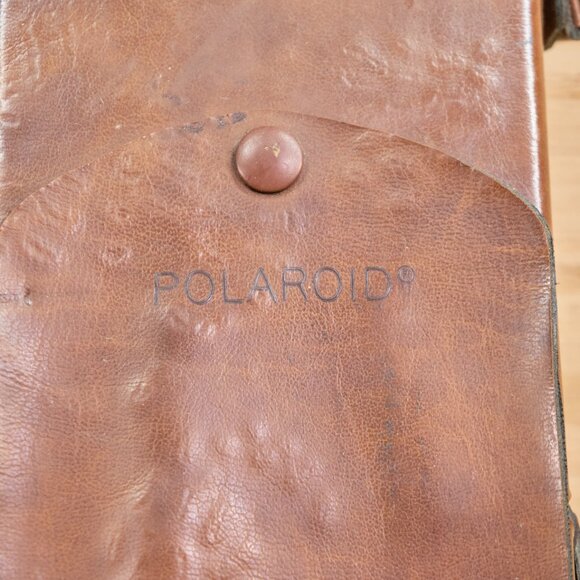 Vintage 70s Polaroid SX-70 Model 3 Land Camera, Black Body with Brown Leather - Picture 3 of 14